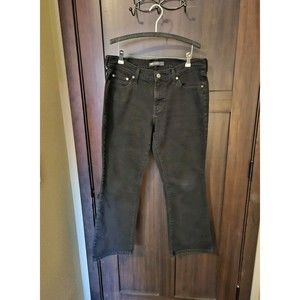 EUC Levis 515 Women's Bootcut Jeans Black Denim Mid Rise Size 12 S/C Short